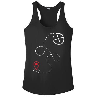 Geocache I Geography Outdoors I Geocaching Ladies PosiCharge Competitor Racerback Tank