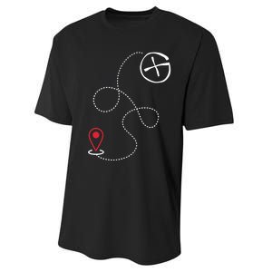 Geocache I Geography Outdoors I Geocaching Performance Sprint T-Shirt