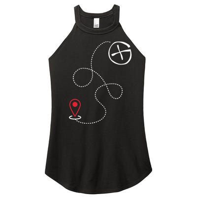 Geocache I Geography Outdoors I Geocaching Women's Perfect Tri Rocker Tank