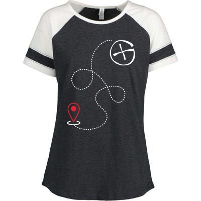 Geocache I Geography Outdoors I Geocaching Enza Ladies Jersey Colorblock Tee