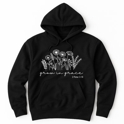 Grow In Grace 2 Peter 3:18 Floral Hoodie