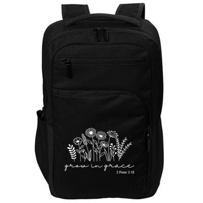 Grow In Grace 2 Peter 3:18 Floral Impact Tech Backpack