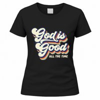 God Is Good All The Time Retro Vintage Women's T-Shirt