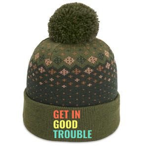 Get In Good Necessary Trouble John Lewis Social Justice Gift The Baniff Cuffed Pom Beanie