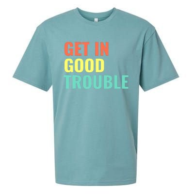 Get In Good Necessary Trouble John Lewis Social Justice Gift Sueded Cloud Jersey T-Shirt