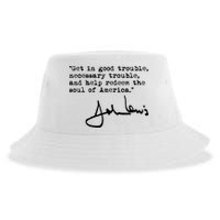 Get In Good Necessary Trouble John Lewis Social Justice Gift Sustainable Bucket Hat