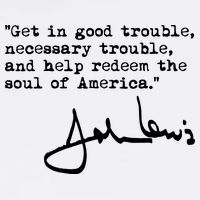 Get In Good Necessary Trouble John Lewis Social Justice Gift Button