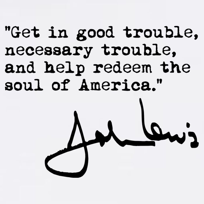 Get In Good Necessary Trouble John Lewis Social Justice Gift Button