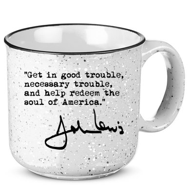 Get In Good Necessary Trouble John Lewis Social Justice Gift 15oz Campfire Ceramic Mug
