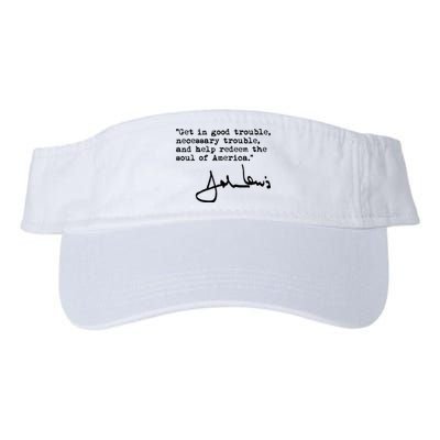 Get In Good Necessary Trouble John Lewis Social Justice Gift Valucap Bio-Washed Visor