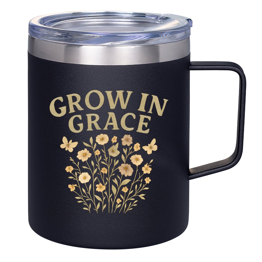 Grow in Grace 12oz Stainless Steel Coffee Mug