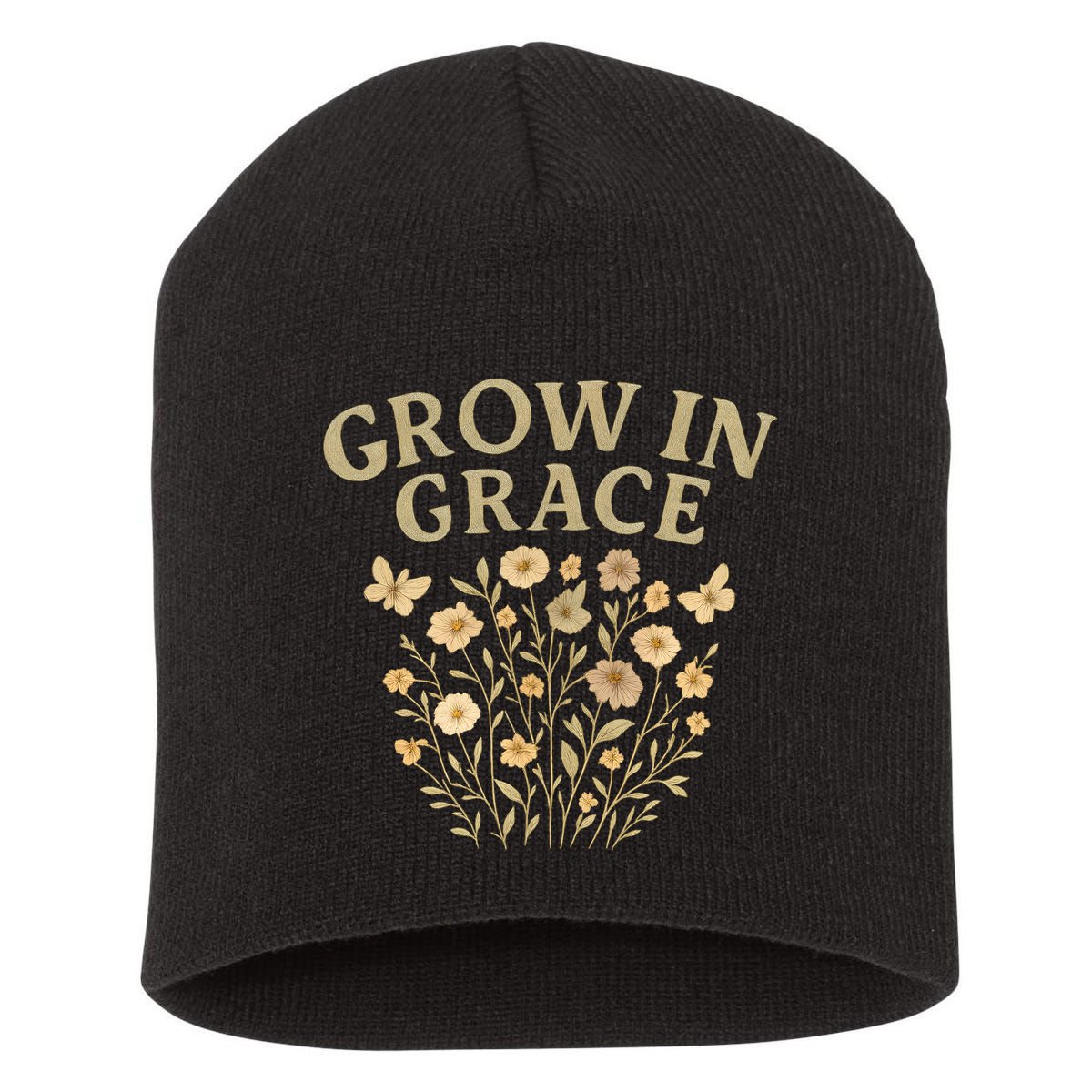 Grow in Grace Short Acrylic Beanie