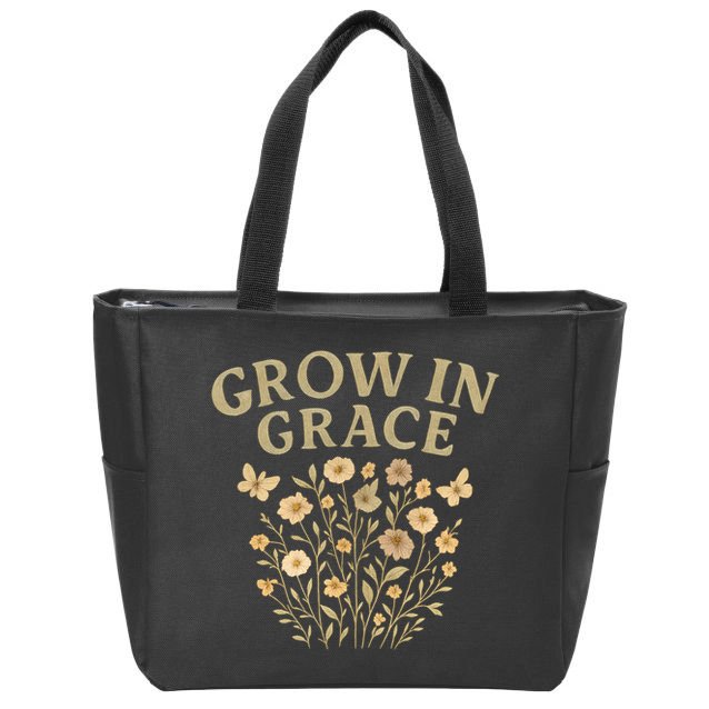 Grow in Grace Zip Tote Bag