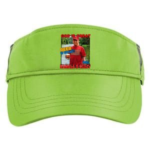 God Is Great Beer Is Good And Kamala Are Crazy Funny Trump Adult Drive Performance Visor