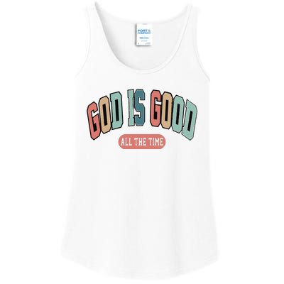 God Is Good All The Time Christian Religious Ladies Essential Tank