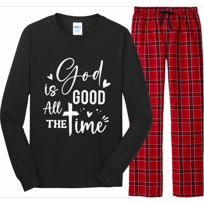 God Is Good All The Time Christian Faith Worship Long Sleeve Pajama Set