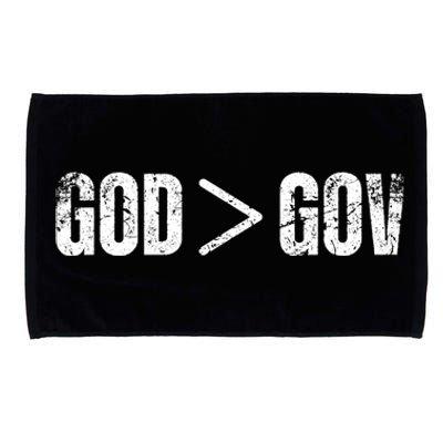 God Is Greater Than Gov Vintage Distressed Anti Government Microfiber Hand Towel