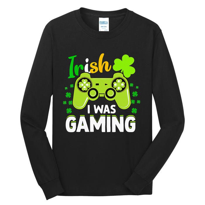 Gamer Irish Games Funny Saint Patrick Day Gamer Tall Long Sleeve T-Shirt