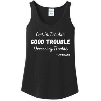 Get In Good Necessary Trouble Civil Rights John Lewis Ladies Essential Tank