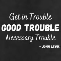 Get In Good Necessary Trouble Civil Rights John Lewis Large Microfiber Waffle Golf Towel
