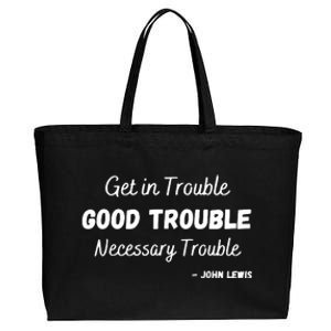 Get In Good Necessary Trouble Civil Rights John Lewis Cotton Canvas Jumbo Tote