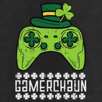 Gamerchaun Irish Gamer Paddys St Patrick Day 7 Panel Mesh Trucker Snapback Hat