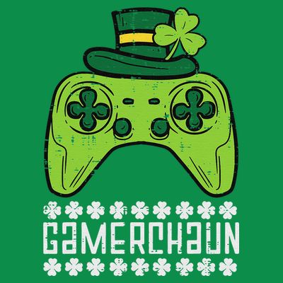 Gamerchaun Irish Gamer Paddys St Patrick Day T-Shirt