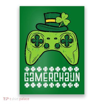 Gamerchaun Irish Gamer Paddys St Patrick Day Poster