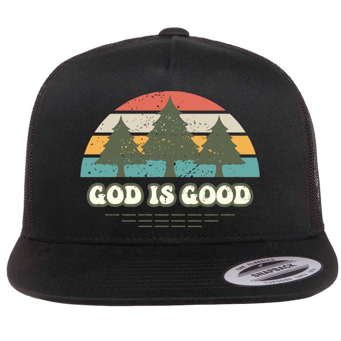 God Is Good Flat Bill Trucker Hat