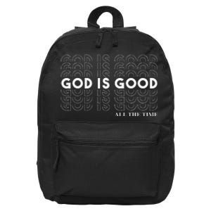 God Is Good Christian Worship PreacherS Classic Fit Crew Neck Short Sleeve 16 in Basic Backpack