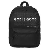 God Is Good Christian Worship PreacherS Classic Fit Crew Neck Short Sleeve 16 in Basic Backpack