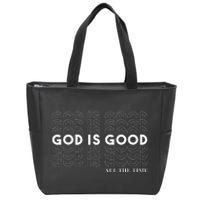 God Is Good Christian Worship PreacherS Classic Fit Crew Neck Short Sleeve Zip Tote Bag