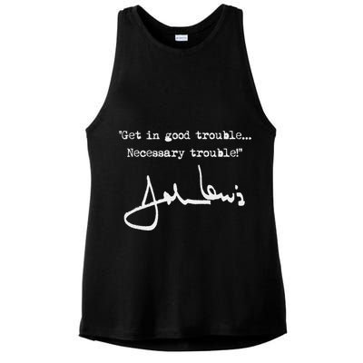 Get In Good Necessary Trouble John Lewis Ladies PosiCharge Tri-Blend Wicking Tank