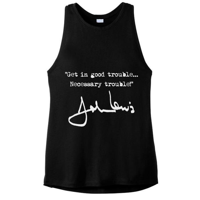 Get In Good Necessary Trouble John Lewis Ladies PosiCharge Tri-Blend Wicking Tank