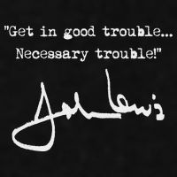Get In Good Necessary Trouble John Lewis Ladies PosiCharge Tri-Blend Wicking Tank