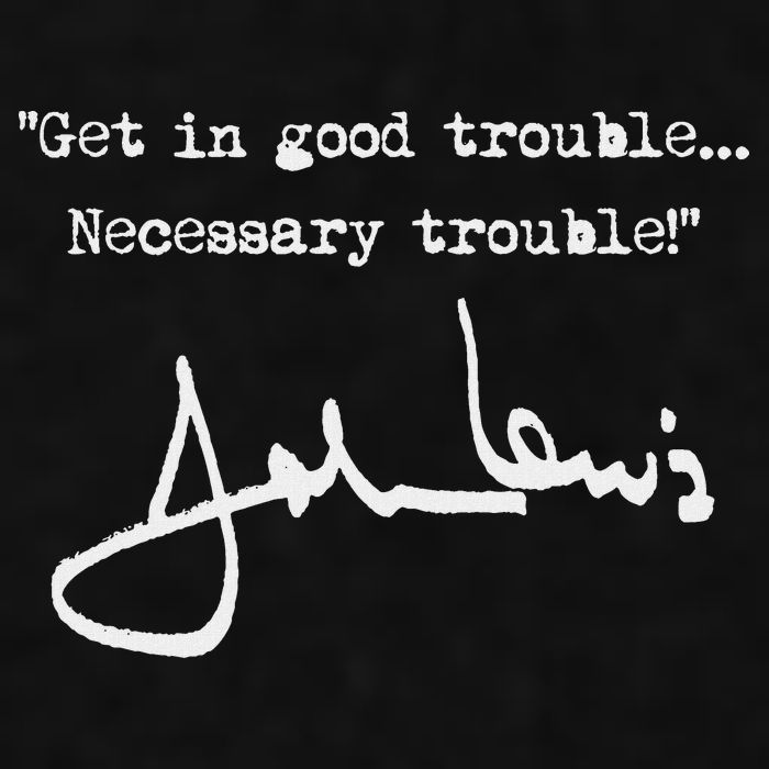 Get In Good Necessary Trouble John Lewis Ladies PosiCharge Tri-Blend Wicking Tank
