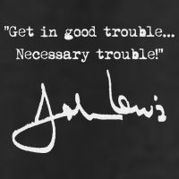 Get In Good Necessary Trouble John Lewis 7 Panel Mesh Trucker Snapback Hat