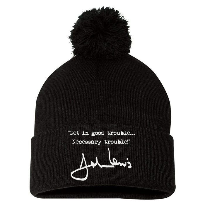 Get In Good Necessary Trouble John Lewis Pom Pom 12in Knit Beanie