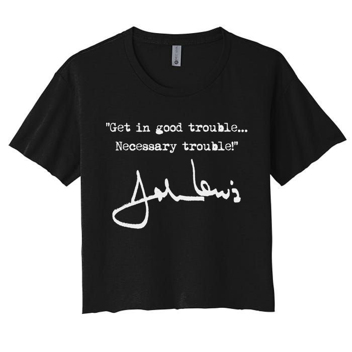 Get In Good Necessary Trouble John Lewis Women's Crop Top Tee