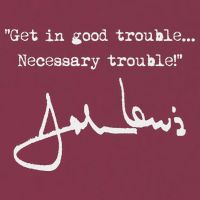 Get In Good Necessary Trouble John Lewis 16oz Travel Tumbler