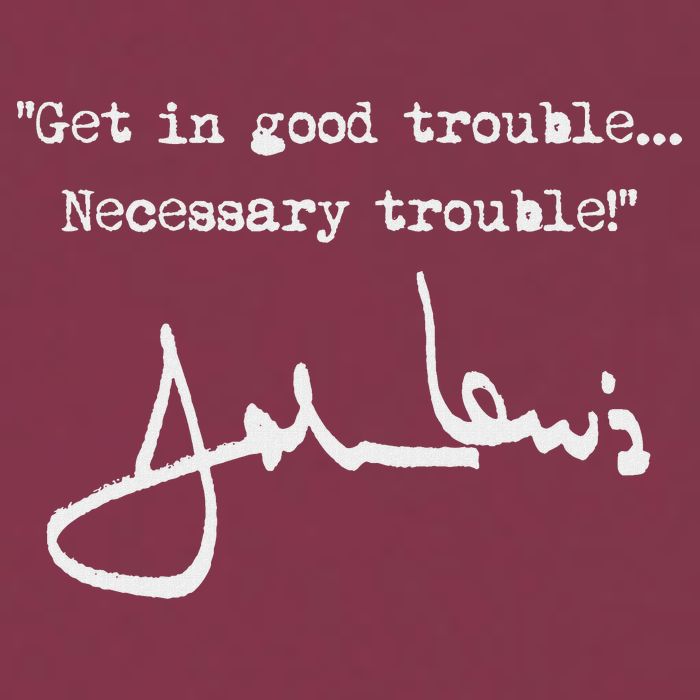 Get In Good Necessary Trouble John Lewis 16oz Travel Tumbler