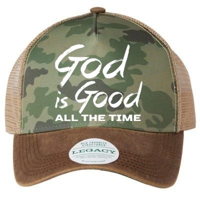 God Is Good All The Time Funny Christian Legacy Tie Dye Trucker Hat