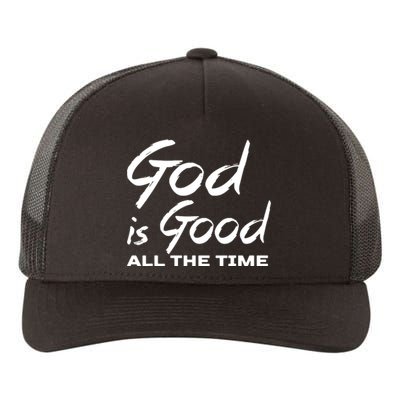 God Is Good All The Time Funny Christian Yupoong Adult 5-Panel Trucker Hat