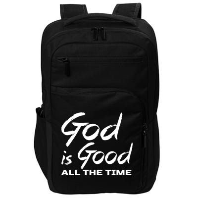 God Is Good All The Time Funny Christian Impact Tech Backpack