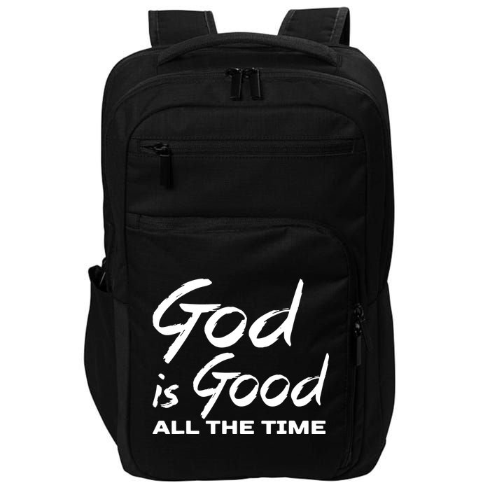 God Is Good All The Time Funny Christian Impact Tech Backpack