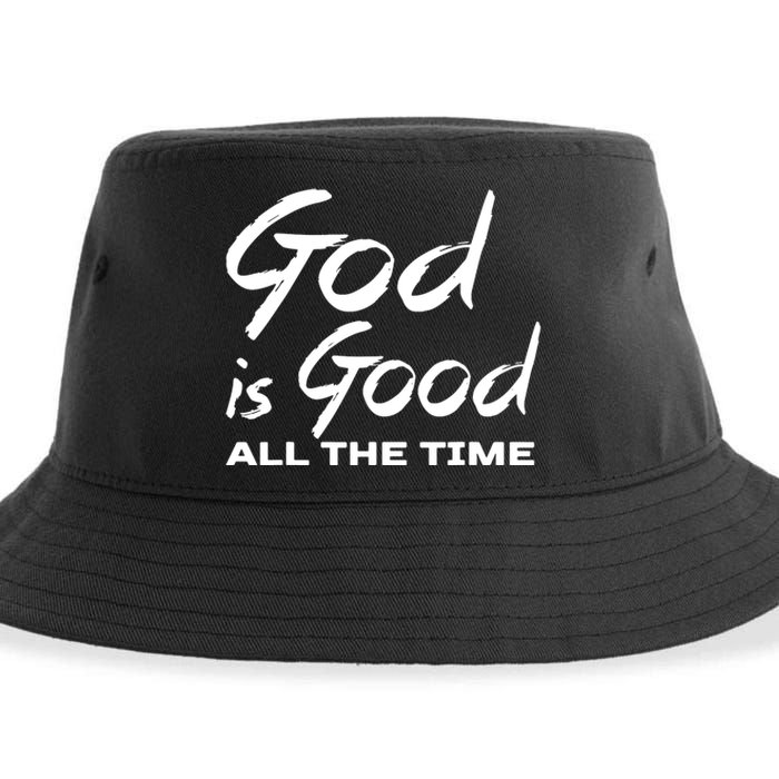 God Is Good All The Time Funny Christian Sustainable Bucket Hat