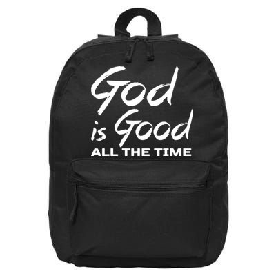 God Is Good All The Time Funny Christian 16 in Basic Backpack