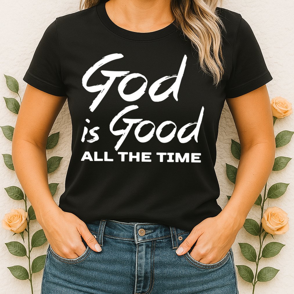 God Is Good All The Time Funny Christian Womens T-Shirt