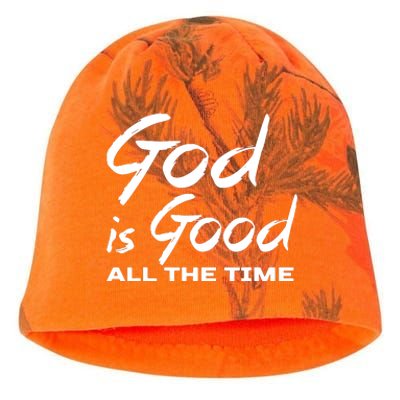 God Is Good All The Time Funny Christian Kati - Camo Knit Beanie