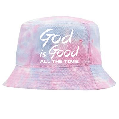 God Is Good All The Time Funny Christian Tie-Dyed Bucket Hat